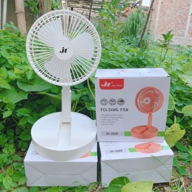 QUẠT SẠC TÍCH ĐIỆN GẤP GỌN TRÒN Folding Fan Jh- 2028 | BigBuy360 - bigbuy360.vn