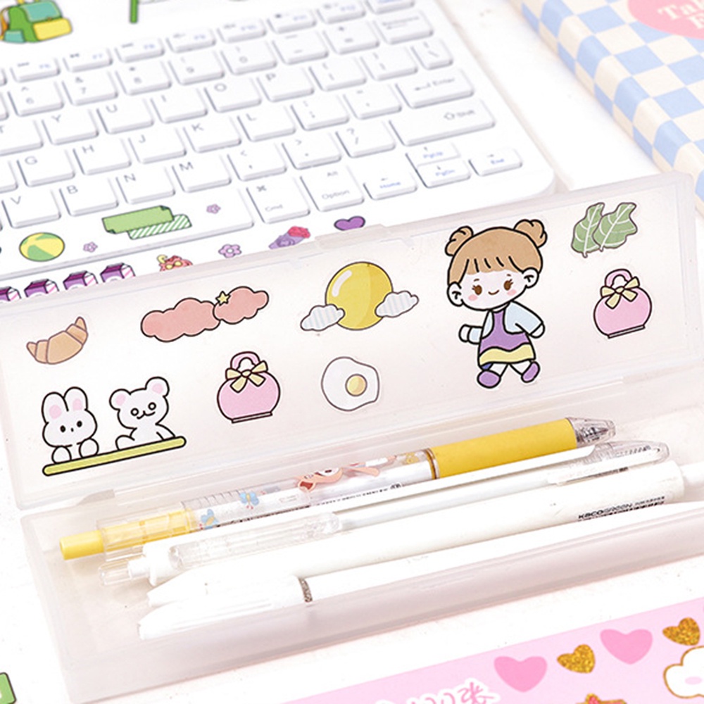 Bộ 100 Sticker Hoạt Hình Dễ Thương Chống Nước Trang Trí Sổ Tay DIY