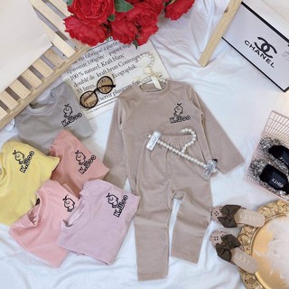 Bộ len nhung cổ 3 phân cho bé trai gái