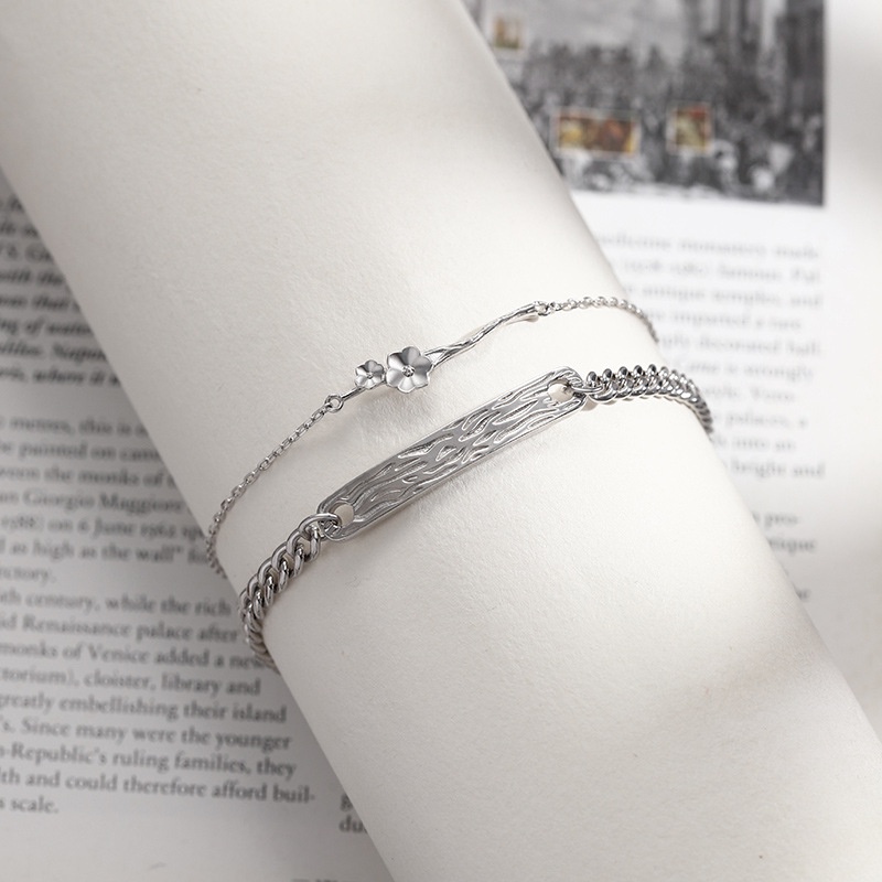 Cặp Vòng Tay Cặp Đôi Hoa Đơn Giản Phong Cách Hàn Quốc Thích Hợp Làm Quà Valentine