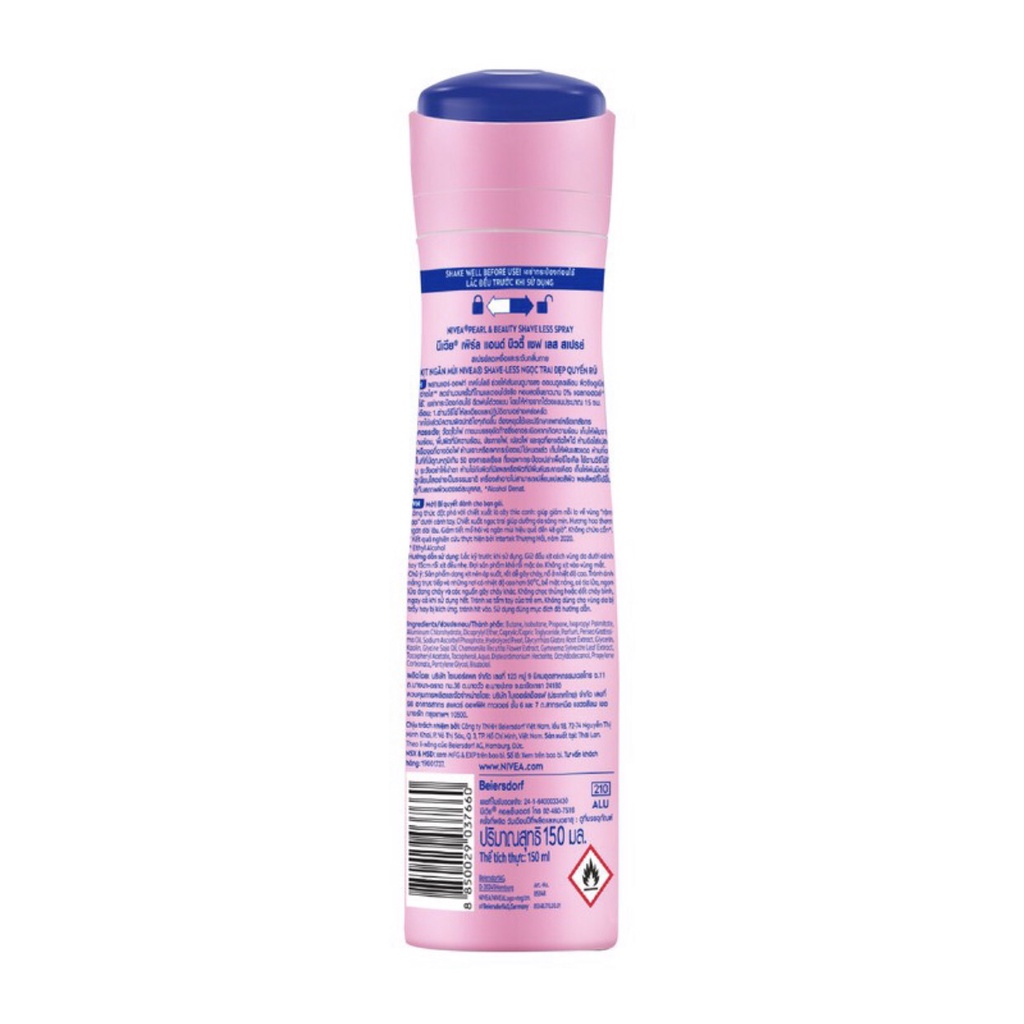 Xịt ngăn mùi NIVEA SHAVELESS ngọc trai đẹp quyến rũ