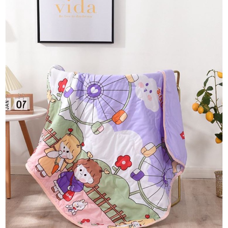 Chăn Văn Phòng, Chăn Đi Xe Hơi, Chăn Đũi Cho Bé Cực Dễ Thương. Kích Thước: 110cm x 150cm