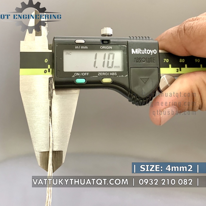 Dây Đồng Bện Mạ Thiếc 4mm2 - Bán lẻ đoạn 1m, 5m