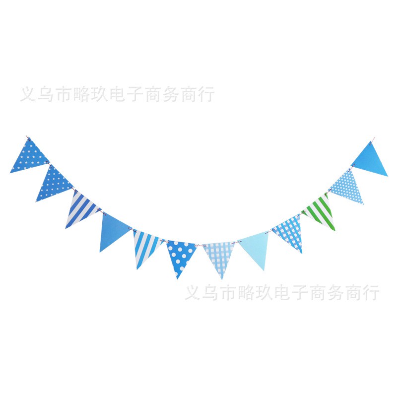 Dây cờ tam giác treo trang trí sinh nhật, sự kiến, tiệc cưới,... kích thước 5m nhiều màu sắc