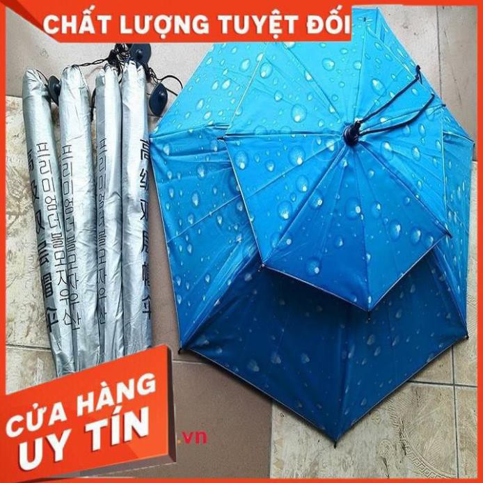 [ XẢ HÀNG ] [CHẤT LƯỢNG TỐT] Ô Dù Câu Cá 2 Tầng y như hình/ Ô dù câu cá