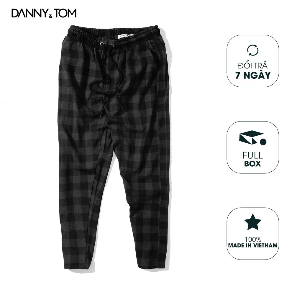 Quần dài Caro lưng thun Pios Chất vải Hàn Tây Chuẩn đẹp , Form Regular , Trẻ trung DP02 – DANNYTOM - Hàng mới về
