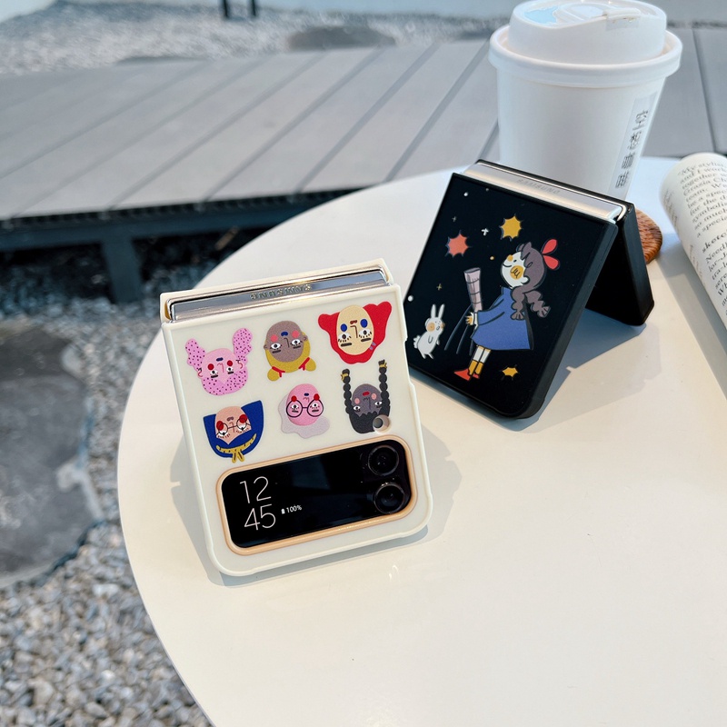 Ốp Điện Thoại Silicon Chống Sốc Họa Tiết Hoạt Hình Dễ Thương Cho Samsung Galaxy Z Flip 3 5G Flip 4 Z Flip3 Flip4 5G