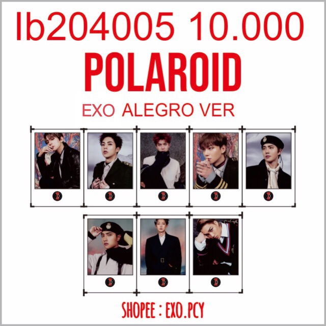 Polaroid Logo Nhóm Nhạc Exo Độc Đáo