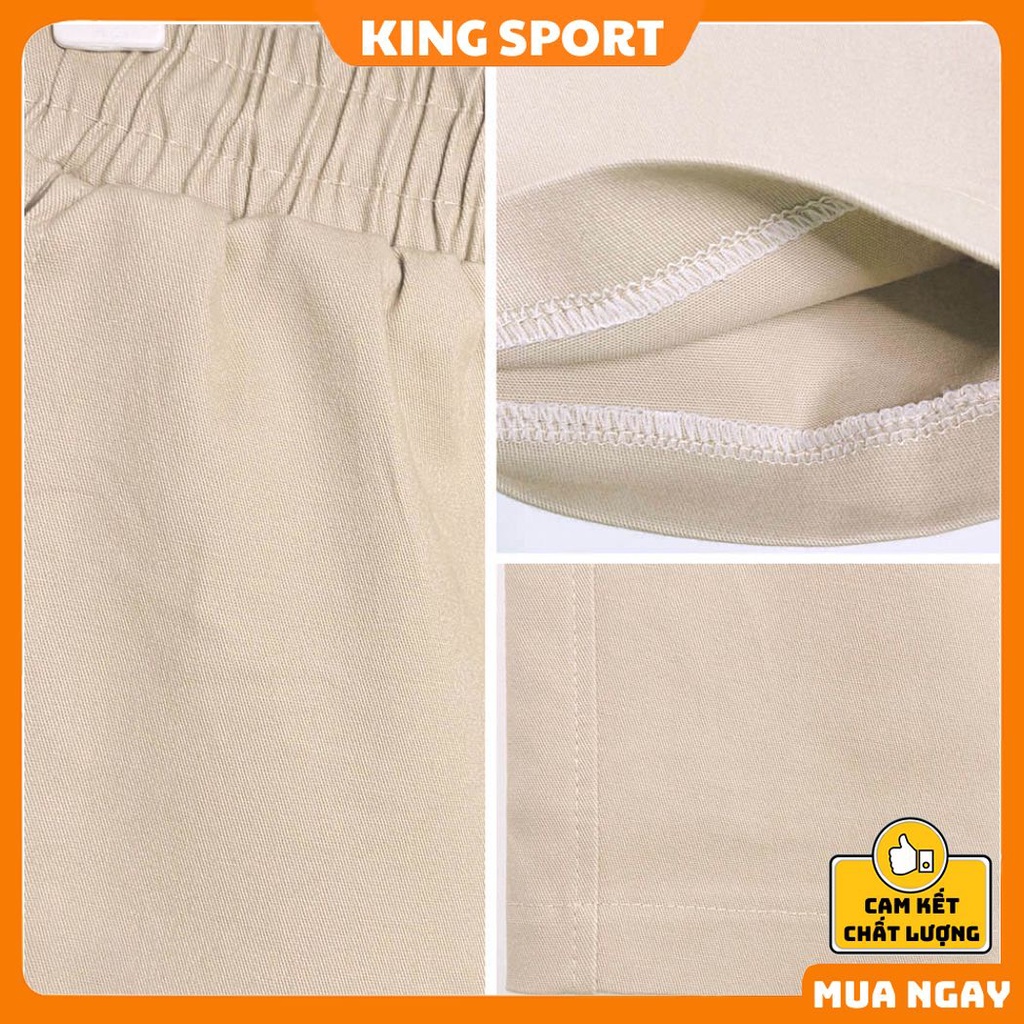 Quần kaki nam nữ ống suông baggy basic mềm mịn thoáng mát đẹp cao cấp thời trang hàn quốc đi học KING SPORT