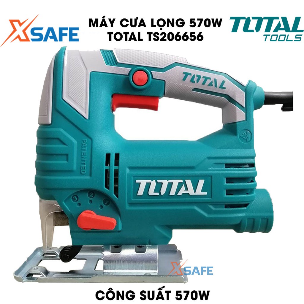 Máy cưa lọng 570W TOTAL TS206656 Tặng kèm 1 lưỡi cưa lọng 1 bộ than Máy cưa lọng Total công suất 570W