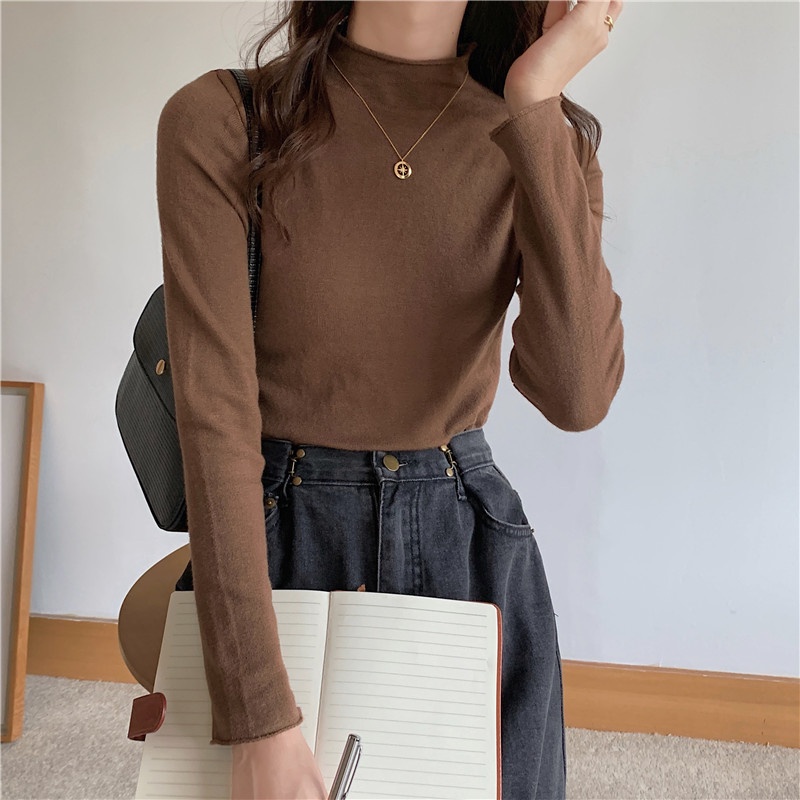 Áo Len Nữ Dài Tay Cổ Lọ Thời Trang Hàn