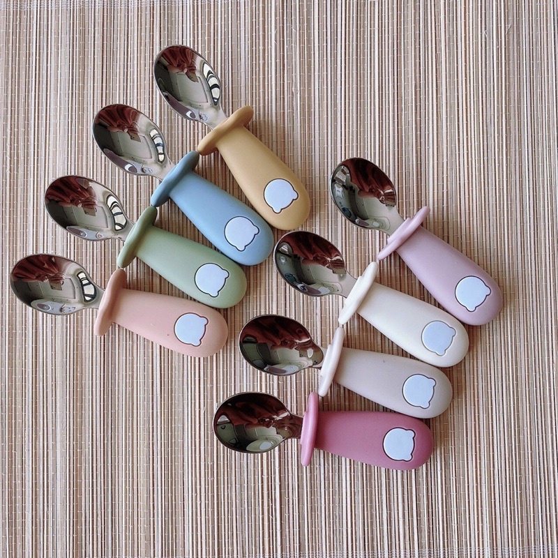 Set thìa dĩa ăn dặm hình gấu Bar-Rot