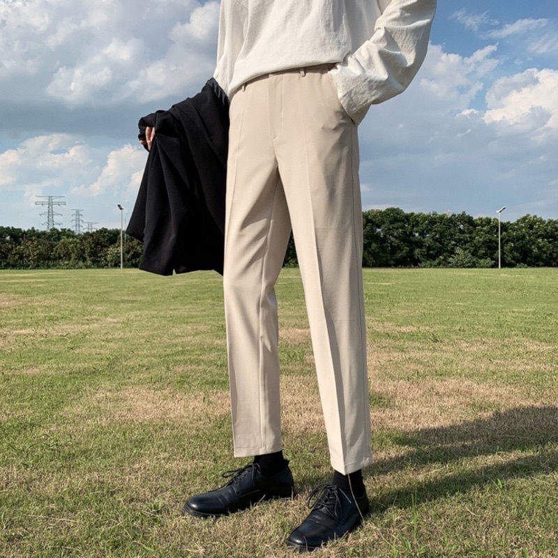 Quần Tây Baggy màu BE/TRẮNG/ĐEN/Xám Ống Suông Hàn Quốc ❤️[FREESHIP] | BigBuy360 - bigbuy360.vn