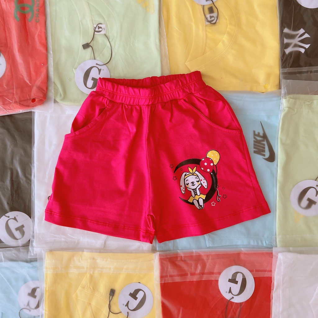 Lyvyshop - (Cotton chính phẩm) Quần đùi cotton bé gái từ 09-28kg