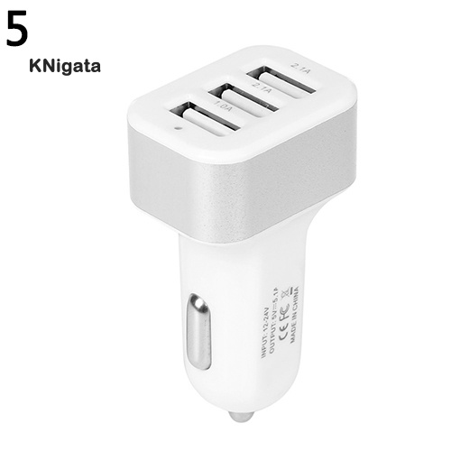 KN* 12V-24V 3 Port USB In-Car Socket Charger Adapter for iPhone 5 6 Samsung HTC