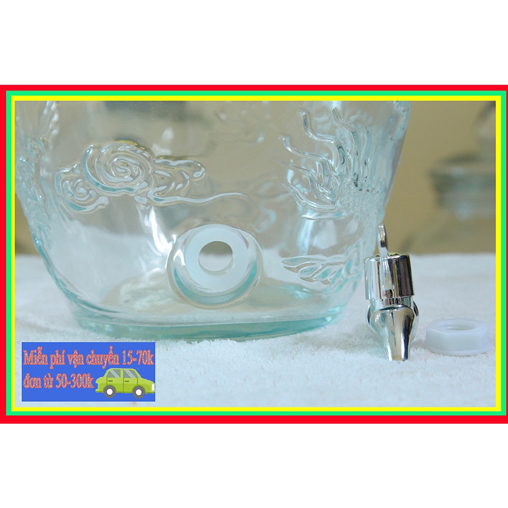 Vòi mạ inox bình ngâm rượu giá rẻ, vòi bình nước có gioăng cao su