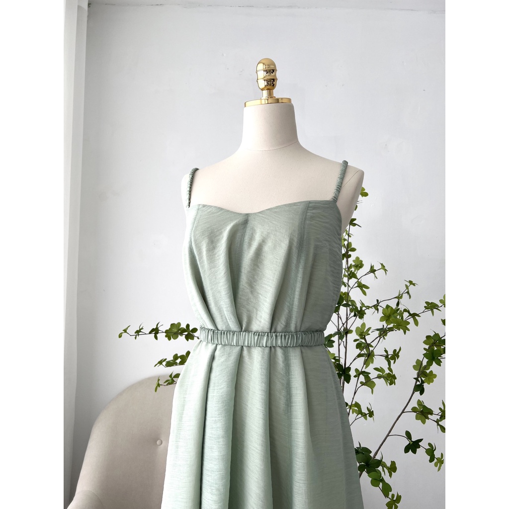 TIELA Đầm váy trơn dây vai nhún - Viola Dress