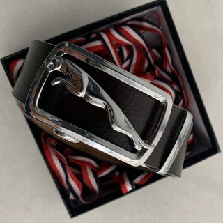 Thắt Lưng Da Nam Cao Cấp Khóa Tự Động. Dây Da Bò 100% Chính Hãng JAGUAR XF Mạ Bạc Gu Nam Tính GC1955