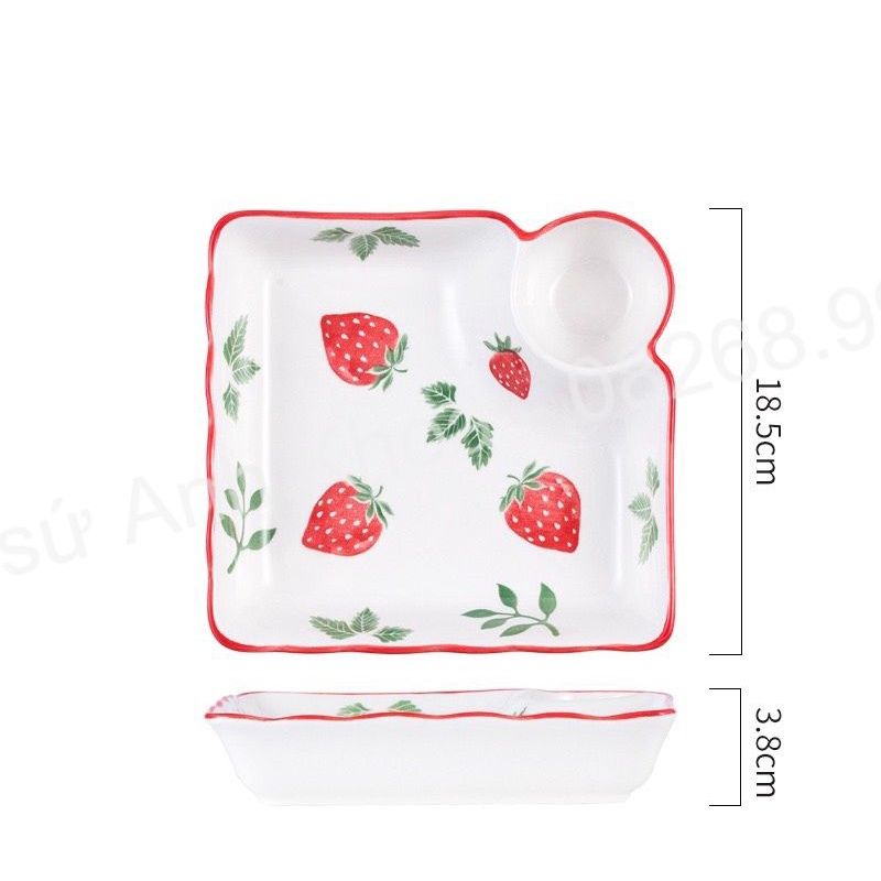 Chén Dĩa Sứ Bát Ăn Cơm Đĩa Sứ Decor trang trí món ăn tiện lợi đĩa kèm chấm xinh yêu