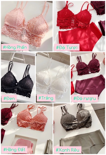 OS018 Sale Xả - Áo Bralette Oysho Không Gọng Có Mút Kèm Quần Không Đường Viền Cùng Màu | BigBuy360 - bigbuy360.vn