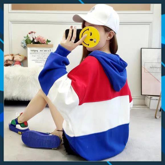 [FREESHIP-HÀNG LOẠI 1] [FREESHIP] Áo hoodie nỉ nam nữ chất liệu nỉ chần bông, áo hoodie nỉ phối sọc ngang Happy - KN18