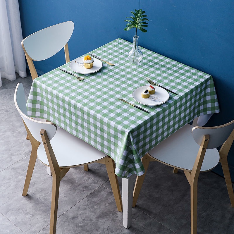 Phong Cách Bắc Âu Khăn Trải Bàn Vuông Khăn Trải Bàn Không Thấm Nước PVC Khăn Trải Bàn Chống Thấm Dầu Khăn Trải Bàn Cà Phê Phòng Khách