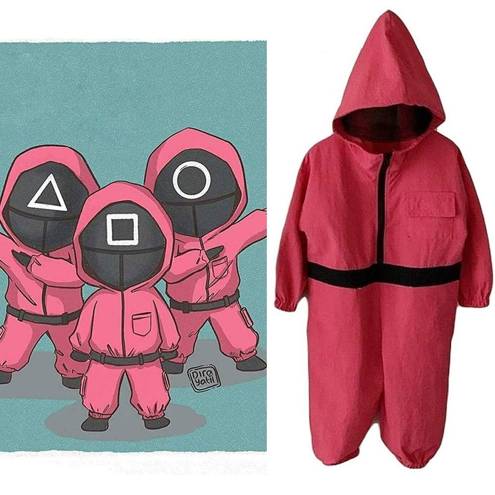 Bộ áo khoác liền quần màu đỏ cho trẻ nhỏ hóa trang nhân vật trong phim   | BigBuy360 - bigbuy360.vn