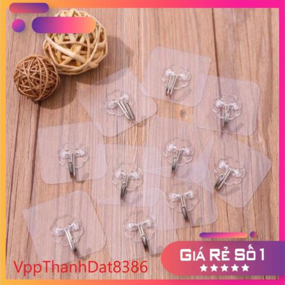 (Sale) SET 10 MÓC DÁN TƯỜNG TRONG SUỐT HÀNG ĐẸP SIÊU CHẮC
