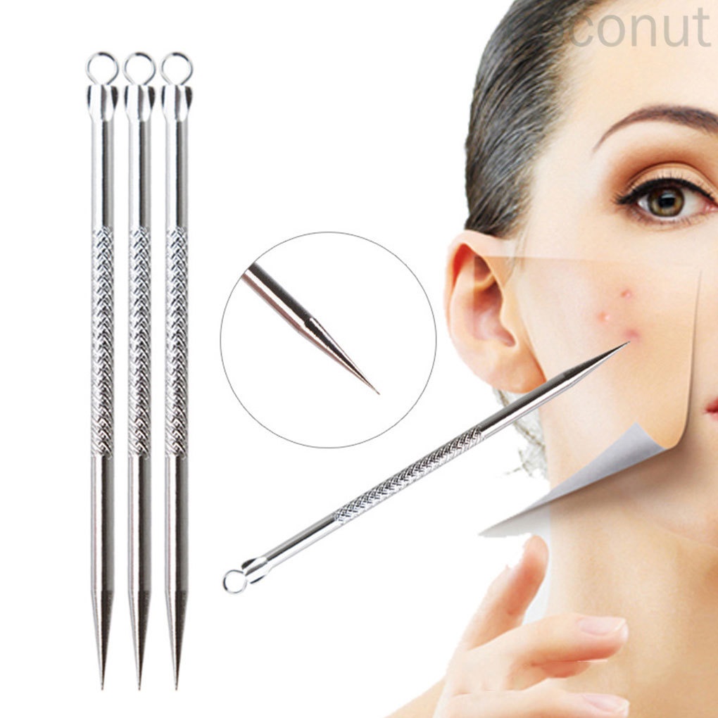 Dụng cụ kim nặn mụn đầu đen bằng thép không gỉ tiện lợi