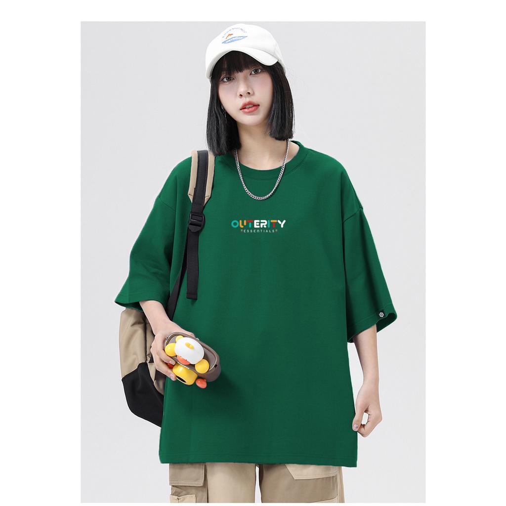 Áo thun cotton oversize Uninor áo phông ngắn tay form rộng unisex in hình signature outerity
