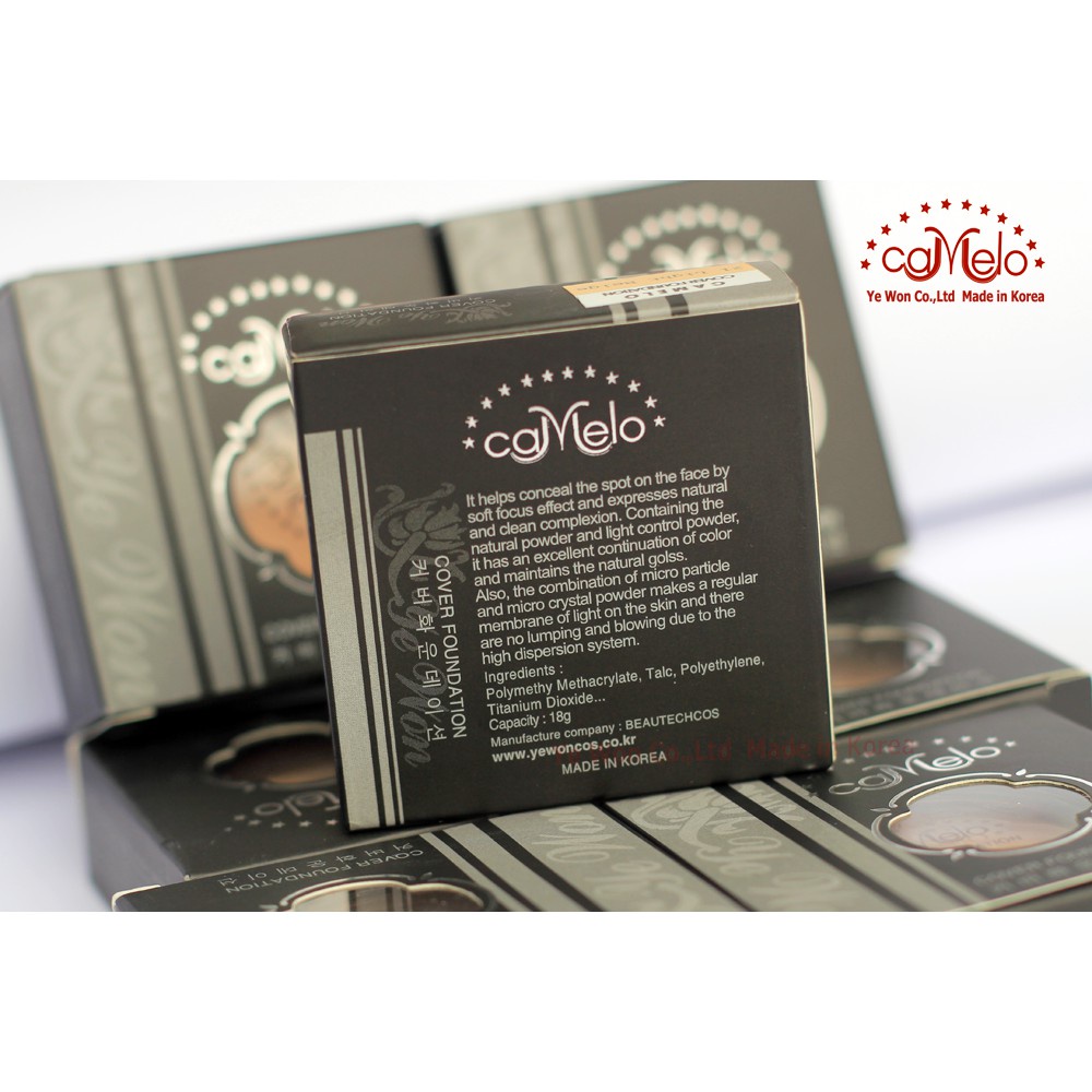 Kem nền che khuyết điểm Camelo Cover Foundation Hàn Quốc,che các khuyết  điểm,nên màu tự nhiên,mã DB00092