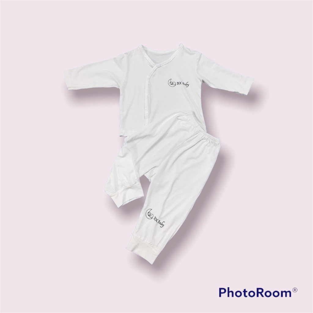 Bộ quần áo dài tay cúc chéo thun lạnh BX BABY mùa đông cho bé