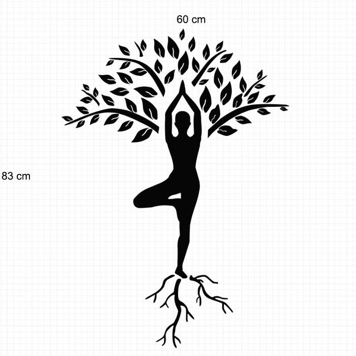 Miếng Dán Tường / Kính Hình Tập Yoga / Thiền Định Tại Nhà