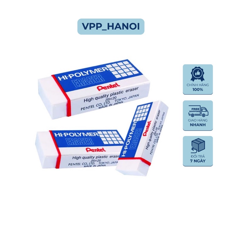 Hàng chính hãng Tẩy Pentel hàng chính hãng 100%.