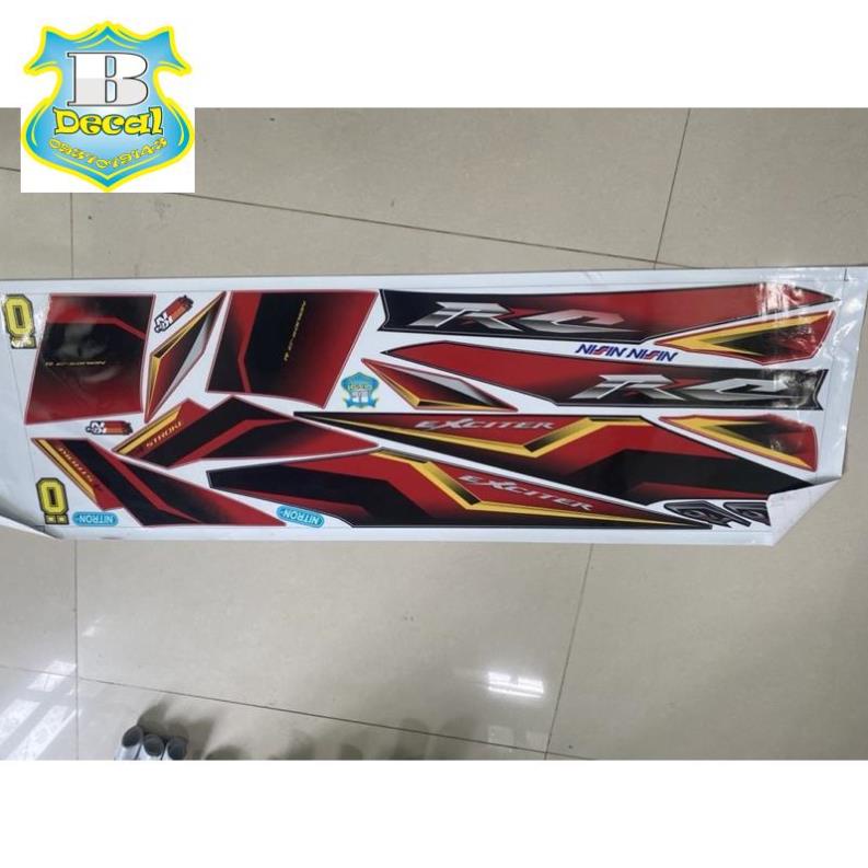 ( Quí khách vui lòng mang ra tiệm cho thợ dán ) Tem EX 2010 ĐỎ ĐEN [Bi Decal]