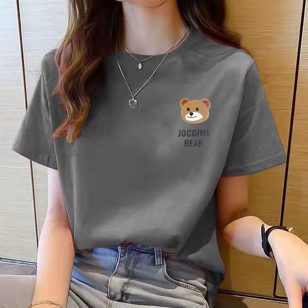 Korean version of loose fashion print trend short-sleeved T-shirt woman