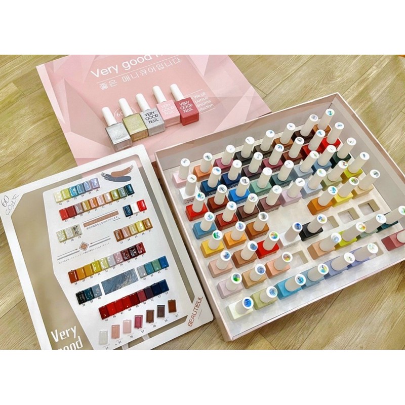 sét sơn gel very good nail 60 màu [ CHÍNH HÃNG] “ tặng base top +bảng màu + box hàn “