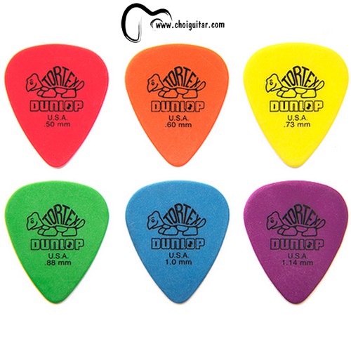 USA 6 Dunlop Tortex Standard - Phím đàn Guitar - Pick - Picks (móng gảy)