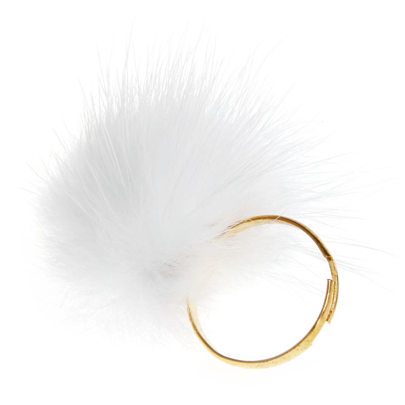 Nhẫn Đính Bóng Lông Mềm Mại Thời Trang Cho Nữ