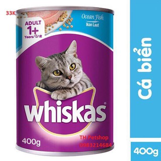 Pate whiskas cho mèo lon 400g - vị cá biển