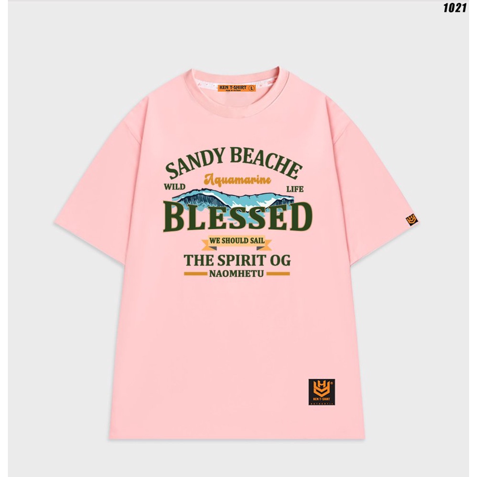Áo phông form rộng tay lỡ BLESSED 1021 HY KOREA