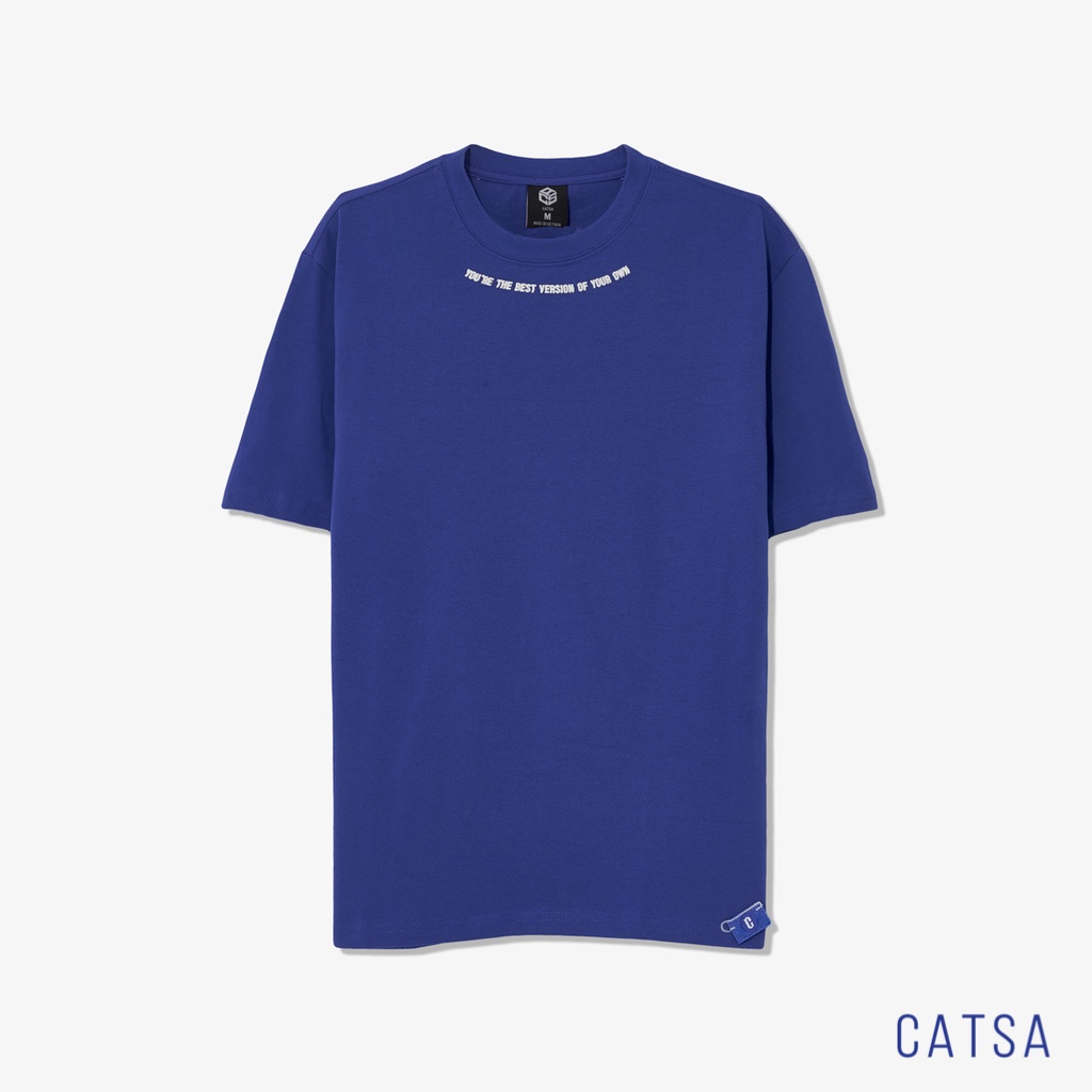 Áo thun nam cổ tròn Tự Tin in họa tiết form Oversize thun cotton cao cấp, thấm hút mồ hôi CATSA ATN324 - ATN325