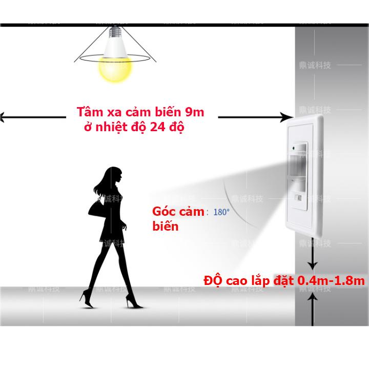 Công tắc cảm ứng chuyển động âm tường AC 220V công suất 200W