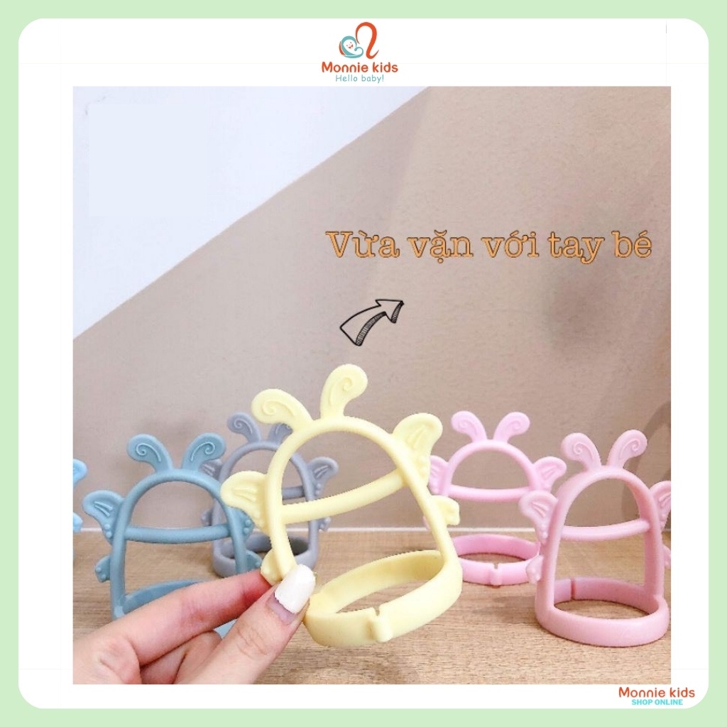 Gặm nướu cho bé Agafura butterfly Hàn Quốc, ngậm nướu silicone cao cấp - Monnie Kids