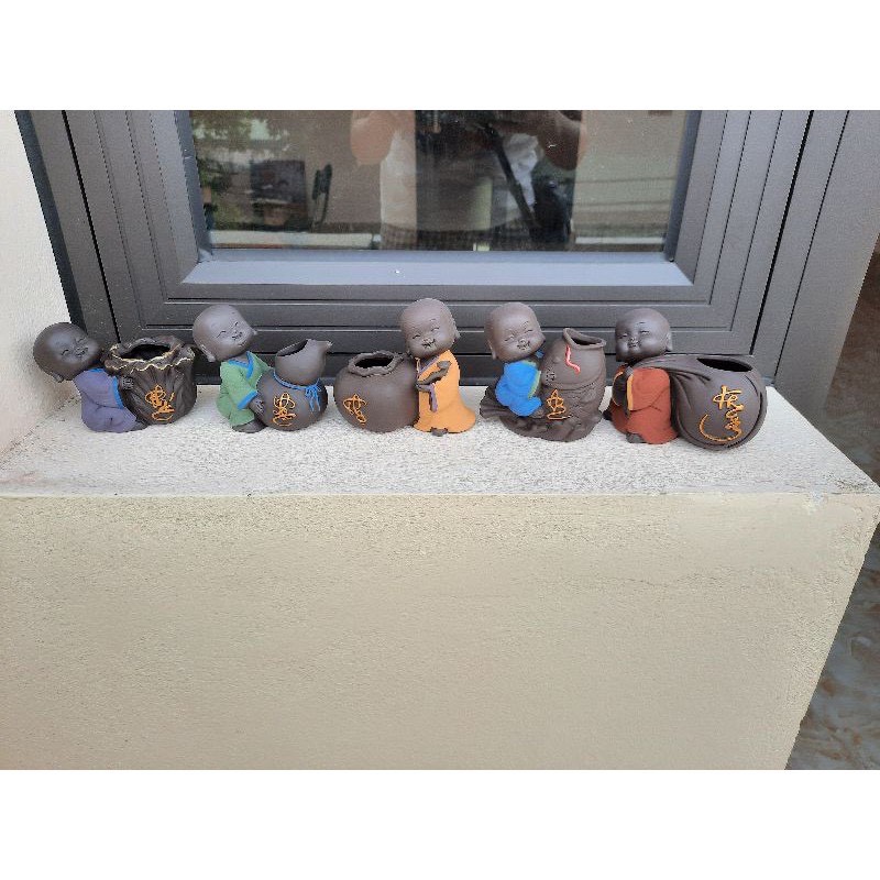 Tượng chú tiểu chậu gốm Phúc Lộc Thọ An Khang | BigBuy360 - bigbuy360.vn