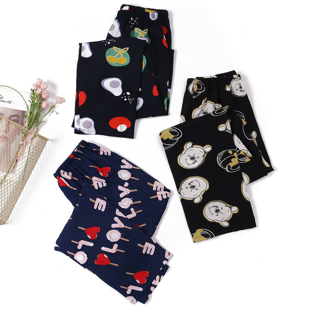 Quần Ngủ cotton Lụa Chống Muỗi Dáng Rộng Dành Cho Nữ