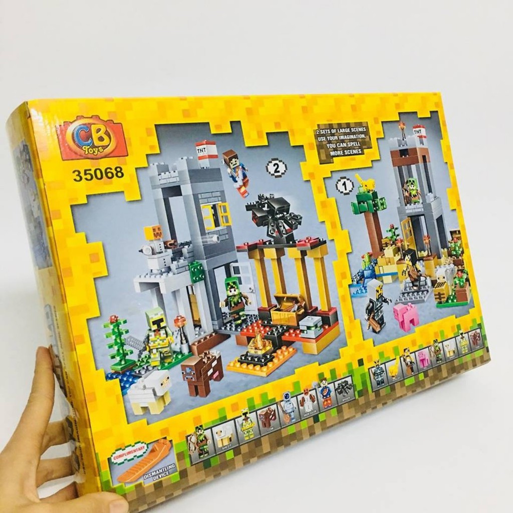 Bộ LeGo Xếp Hình Minecraft My World. Gồm 276 Chi Tiết. Lego Ninjago Lắp Ráp Đồ Chơi Cho Bé