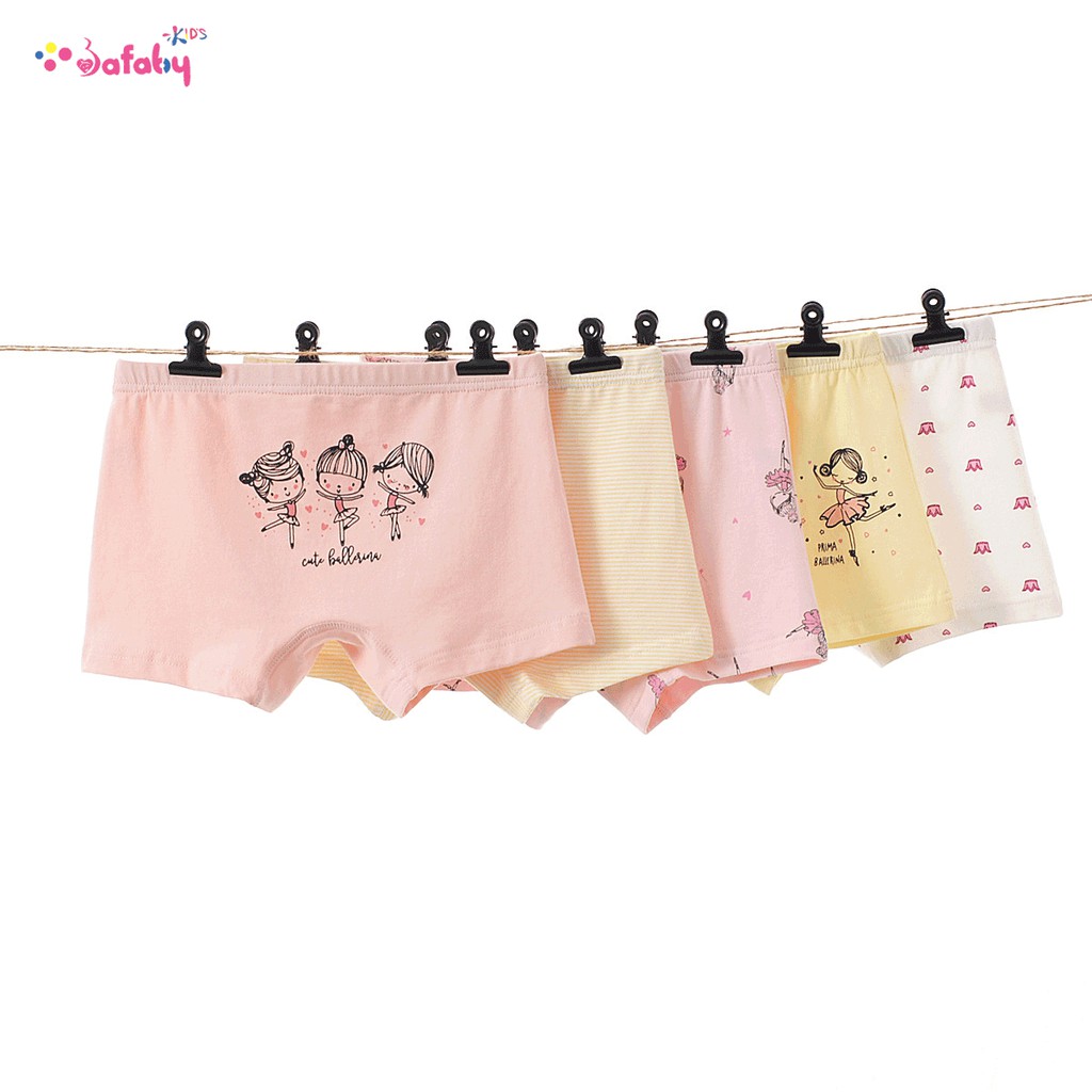 [100% COTTON] Combo 5 Quần Chíp Bé Gái, Quần Lót Bé Gái Cao Cấp Cho Bé Gái Từ 13-40 Kg - Bafaby Kids