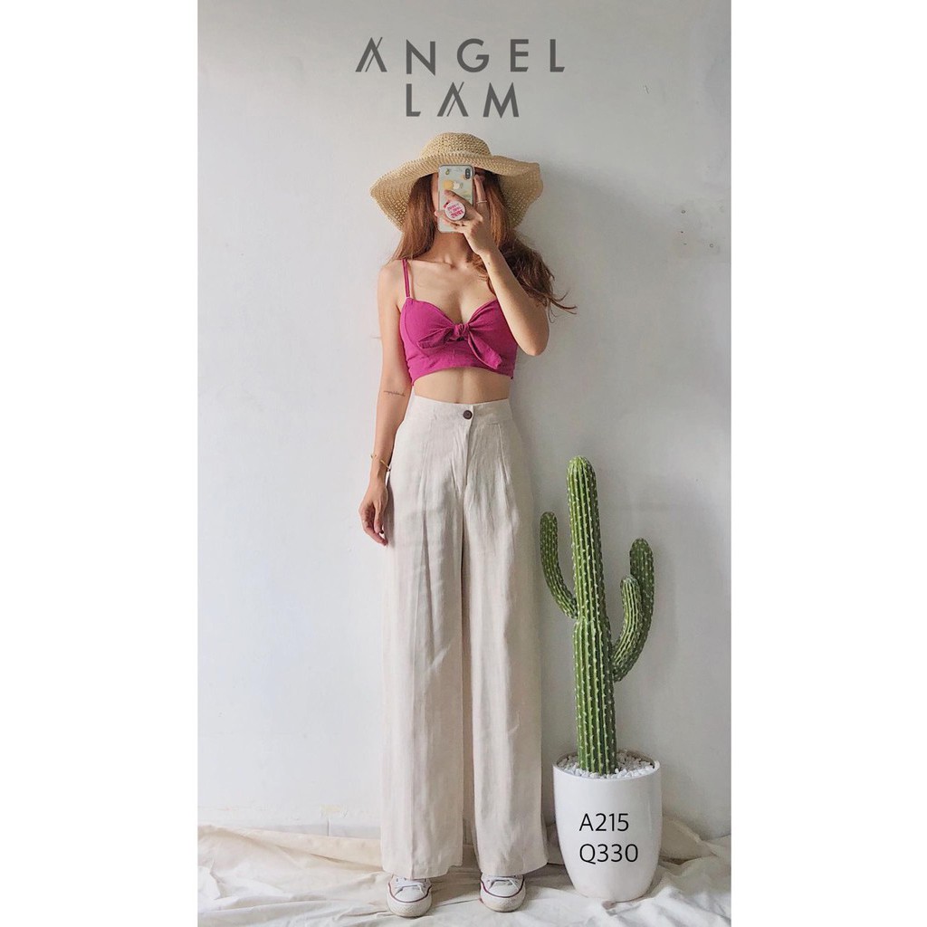 Quần ống rộng vải đũi lưng cao dài 100cm - chất đũi mềm mại thoáng mát - Màu đen, trắng, kem MIX đồ cực đỉnh - Freeship | BigBuy360 - bigbuy360.vn