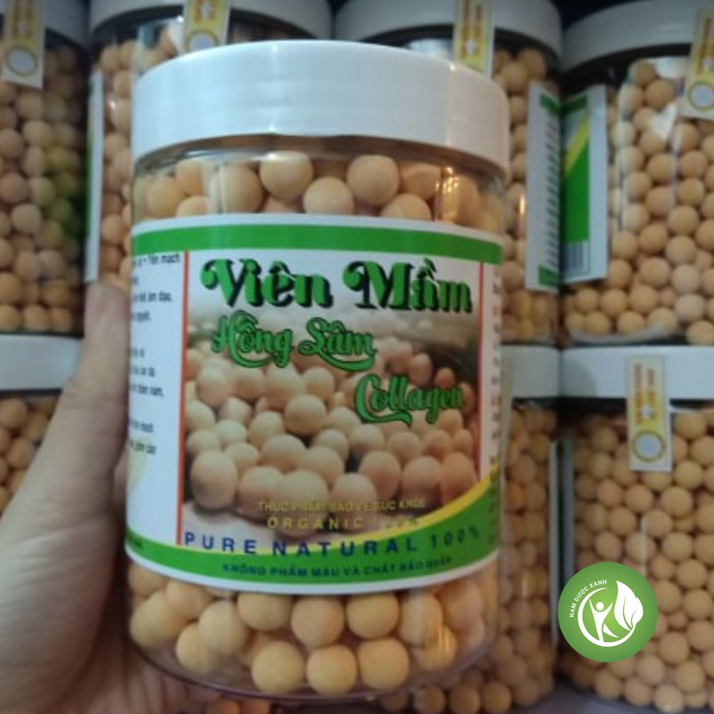 500GR Viên mầm Hồng sâm Collagen hỗ trợ tăng kích thước vòng 1, đẹp da NDX931 handmade